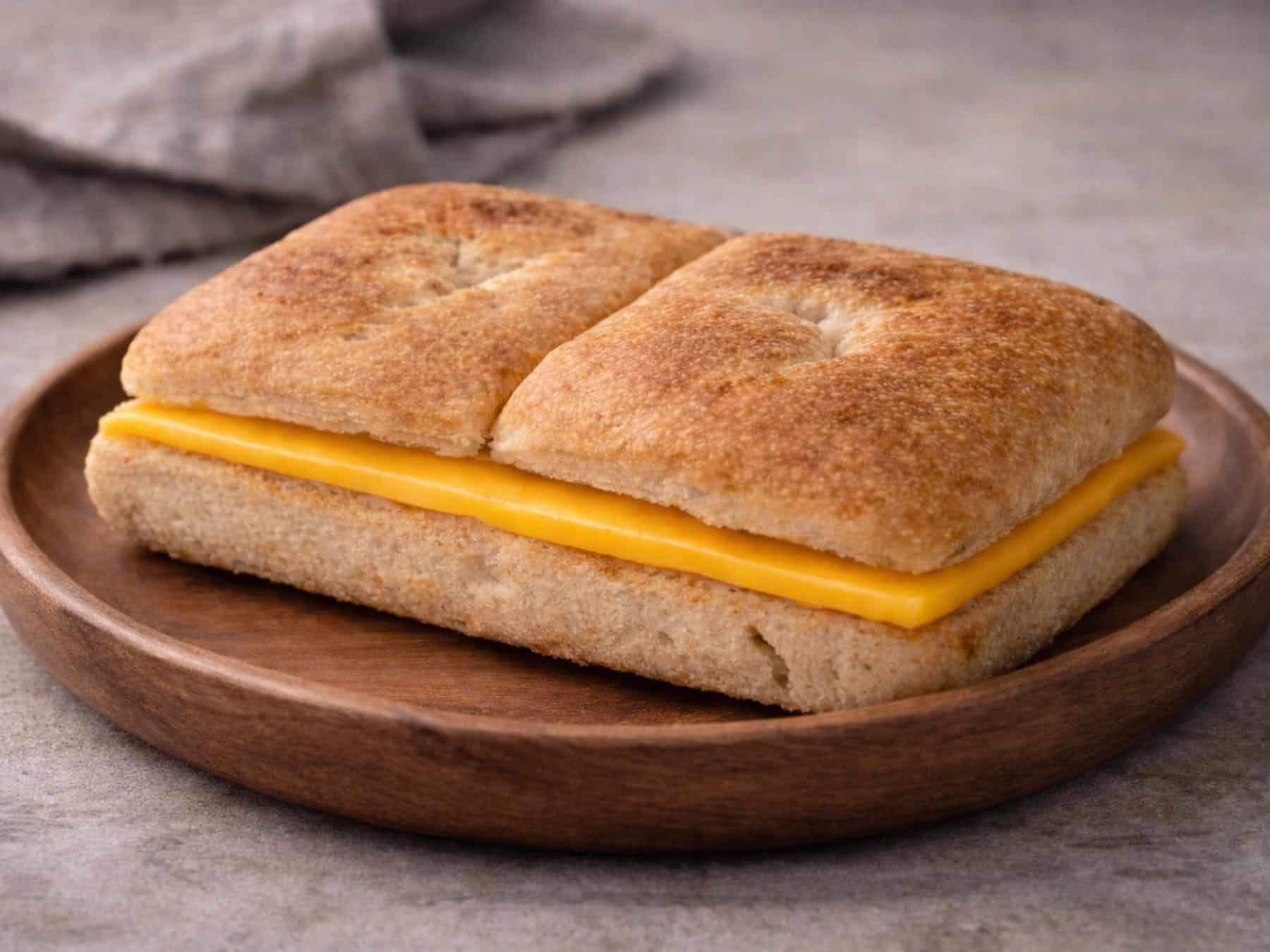 Ciabatta American cheese slider
